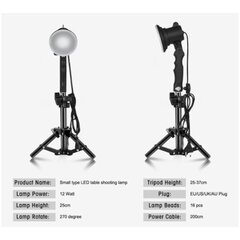 Лампы 12 Вт, 2 шт. цена и информация | Осветительное оборудование для фотосъемок | pigu.lt