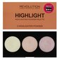 Spindesį suteikiančių priemonių paletė Makeup Revolution London Highlighter 15 g kaina ir informacija | Bronzantai, skaistalai | pigu.lt