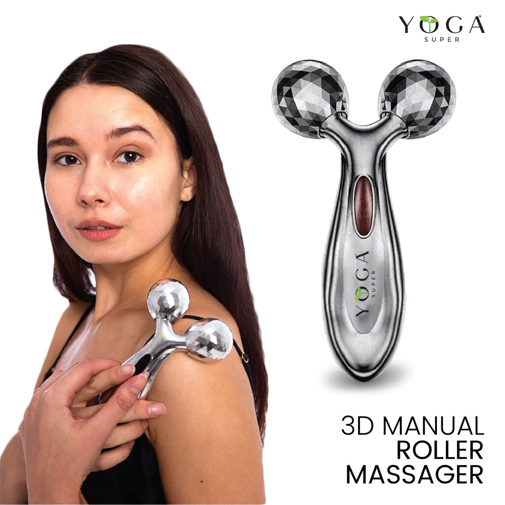 Limfodrenažinis veido ir kūno masažuoklis Yogasuper Face Roller Massager цена и информация | Veido masažuokliai, valymo įrankiai | pigu.lt