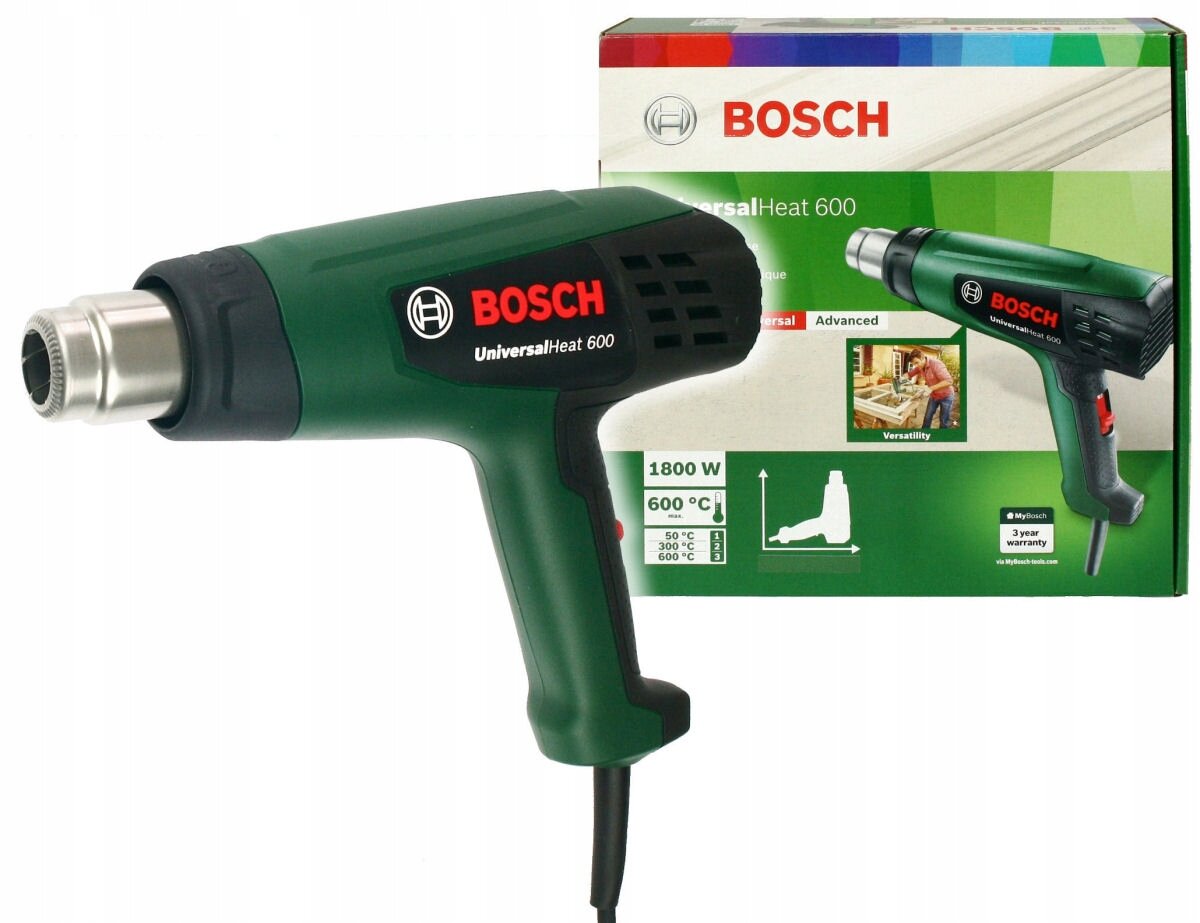 Karščio pistoletas "Bosch" 1800 W 230 V 600 °C kaina ir informacija | Orapūtės | pigu.lt