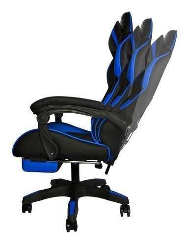 Žaidimų kėdė Dunmoon, juoda/mėlyna kaina ir informacija | Biuro kėdės | pigu.lt