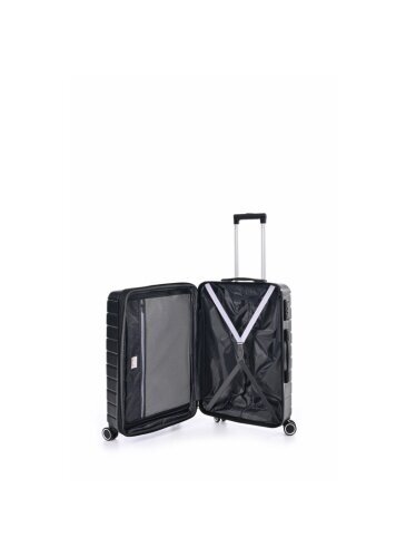 Vidutinis lagaminas Jump Esco, M, juodas kaina ir informacija | Lagaminai, kelioniniai krepšiai | pigu.lt