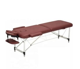 Sulankstomas masažo stalas AFbeauty, 185 x 70 cm, rudas kaina ir informacija | Masažo reikmenys | pigu.lt
