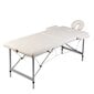 Sulankstomas masažo stalas AFbeauty, 185 x 70 cm, smėlio spalvos kaina ir informacija | Masažo reikmenys | pigu.lt