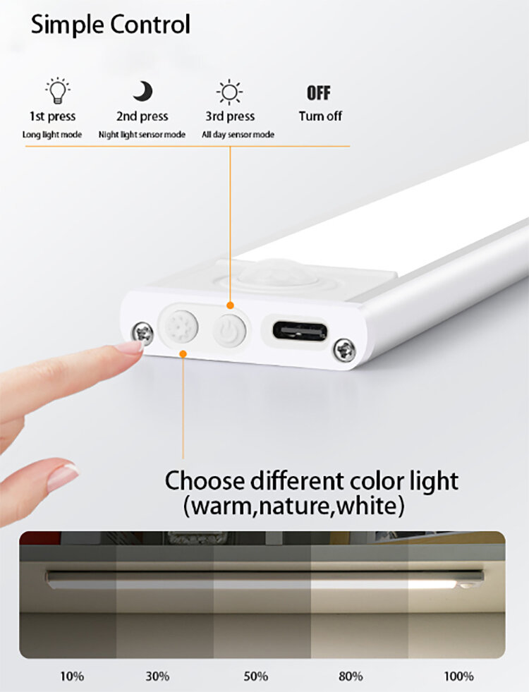 Magnetinis LED šviestuvas, 40 cm цена и информация | Įmontuojami šviestuvai, LED panelės | pigu.lt