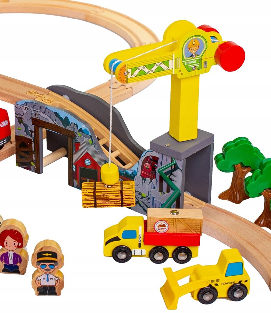 Medinis traukinys su trasa Kinderplay kaina ir informacija | Žaislai berniukams | pigu.lt