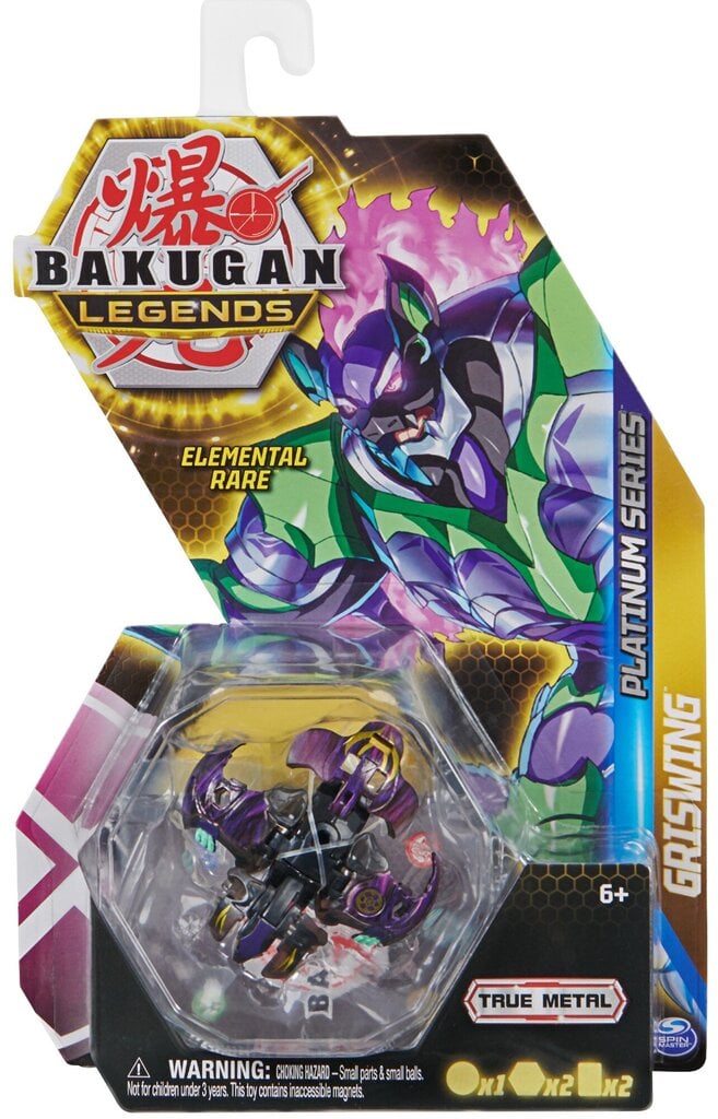 Figūrėlė ir kortelės Griswing Bakugan Legends Platinum Series Spin Master цена и информация | Žaislai berniukams | pigu.lt