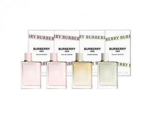 Kvepalų rinkinys Burberry Her Travel Set moterims: kvapusis vanduo Burberry Her EDP, 2x5 ml + tualetinis vanduo Burberry Her EDT, 5 ml + kvapusis vanduo Burberry Her London Dream EDP, 5 ml kaina ir informacija | Kvepalai moterims | pigu.lt