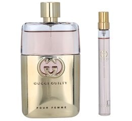 Rinkinys Gucci Guilty moterims: kvapusis vanduo EDP, 90 ml + kvapusis vanduo, 10 ml kaina ir informacija | Kvepalai moterims | pigu.lt