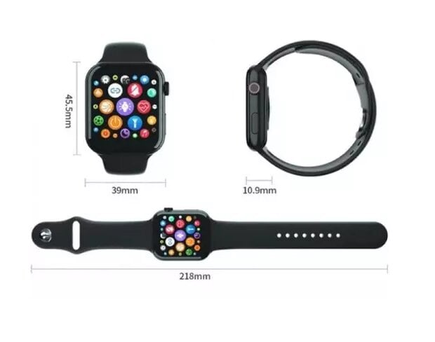 Watch 8 DM01 Black + Earphones White kaina ir informacija | Išmanieji laikrodžiai (smartwatch) | pigu.lt