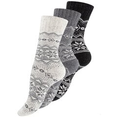 Vilnones kojinės moterims Vincent Creation® Hygge, įvairių spalvų, 3 poros kaina ir informacija | Moteriškos kojinės | pigu.lt