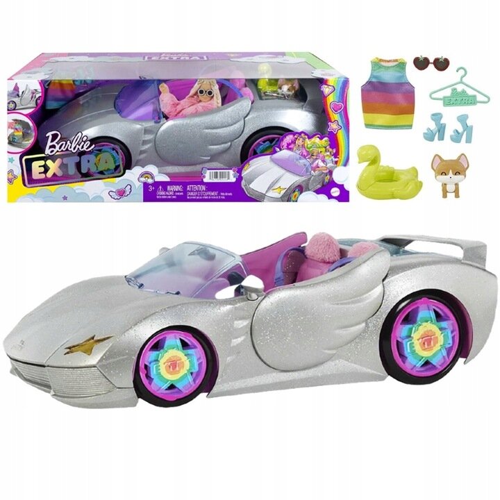 Automobilis lėlei Barbie su priedais HDJ47 kaina ir informacija | Žaislai mergaitėms | pigu.lt