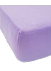 Детская хлопковая простынь на резинке, Lilac,120x60x10 см цена и информация | Простыни | pigu.lt