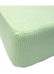 Детская хлопковая простынь на резинке Ranforce Light green,140x70x20 см цена и информация | Простыни | pigu.lt