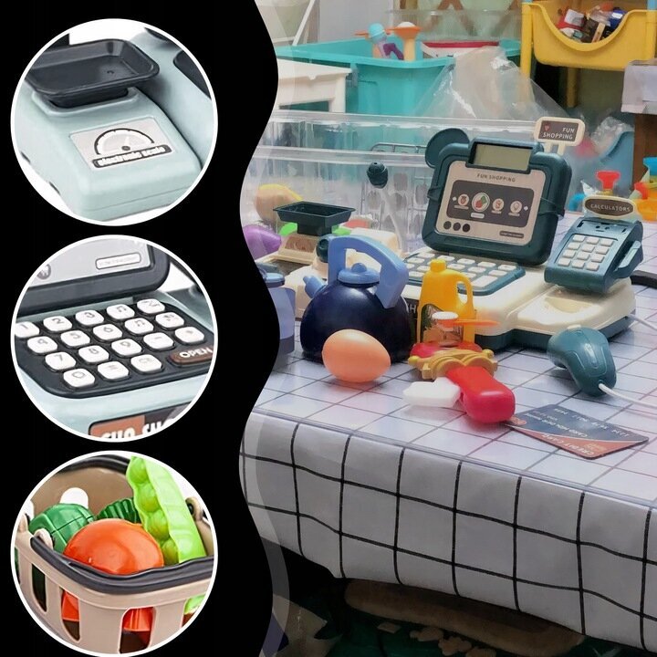 Interaktyvus kasos aparatas vaikams Kinderplay kaina ir informacija | Lavinamieji žaislai | pigu.lt