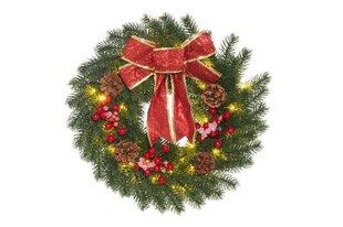 Гирлянда с венком Finnlumor Door 40 LED цена и информация | Рождественская елка, 180 см | pigu.lt