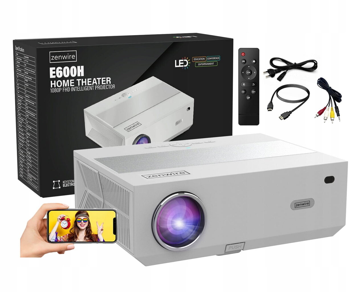 Zenwire E600H цена и информация | Projektoriai | pigu.lt