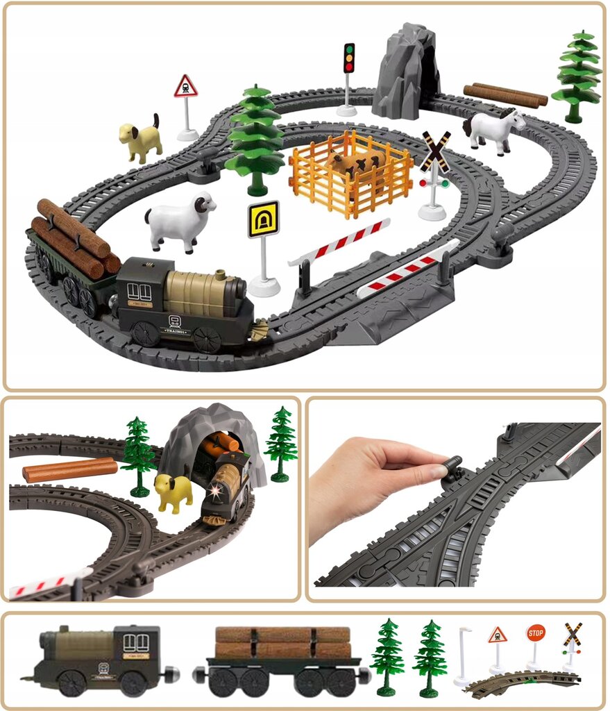 Elektrinis traukinys su trasa цена и информация | Žaislai berniukams | pigu.lt