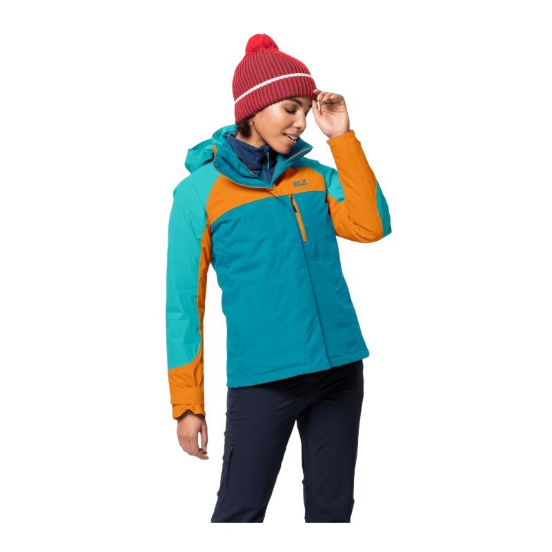 Striukė moterims Jack Wolfskin Whitney Peak 3in1 1113611-1221003, mėlyna цена и информация | Striukės moterims | pigu.lt