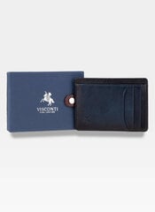 Кожаный футляр для карт Visconti AT67, синий цена и информация | Мужские кошельки | pigu.lt