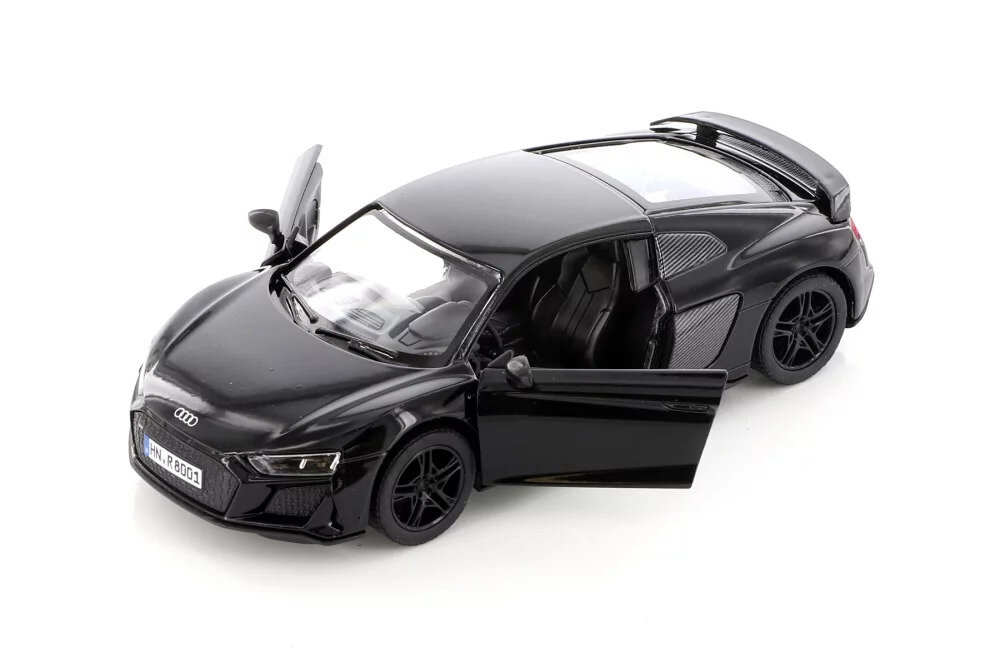 Žaislinis automobilis KinSmart, 2020 Audi R8 Coupé, juodas kaina ir informacija | Žaislai berniukams | pigu.lt