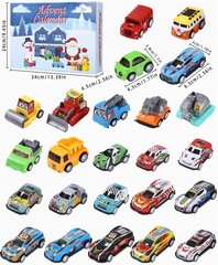 Advento kalendorius su žaisliniais automobiliais цена и информация | Игрушки для мальчиков | pigu.lt