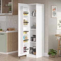 Шкаф Asir, 41,7x176,4x44,3см, белый цена и информация | Кухонные шкафчики | pigu.lt