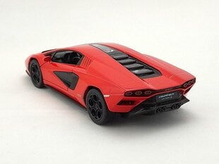 Žaislinis automobilis KinSmart, Lamborghini Countach LPI 800-4, raudonas kaina ir informacija | Žaislai berniukams | pigu.lt