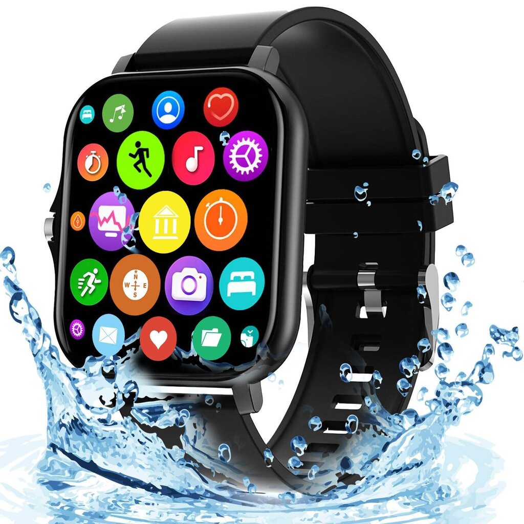 ToParts4u Black kaina ir informacija | Išmanieji laikrodžiai (smartwatch) | pigu.lt