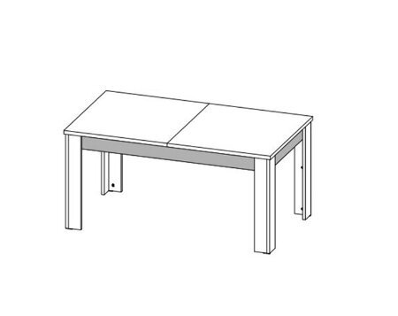 Išskleidžiamas stalas Liveo Brando B10, balta/pilka kaina ir informacija | Virtuvės ir valgomojo stalai, staliukai | pigu.lt