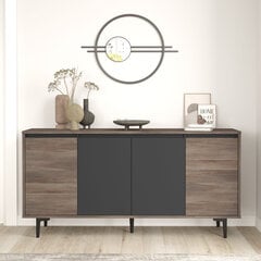 Шкаф для хранения Asir, 160x78,6x40см, серый/коричневый цена и информация | Столы-консоли | pigu.lt