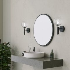 Veidrodis Asir, 60x60x1,2cm, juodas kaina ir informacija | Vonios veidrodžiai | pigu.lt
