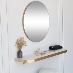 Зеркало Asir, 60x0,18см, золотистое цена и информация | Зеркала в ванную | pigu.lt