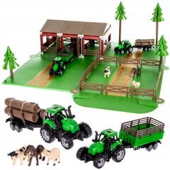 Ūkis su gyvuliais ir 2 ūkio automobiliai Kruzzel цена и информация | Игрушки для мальчиков | pigu.lt