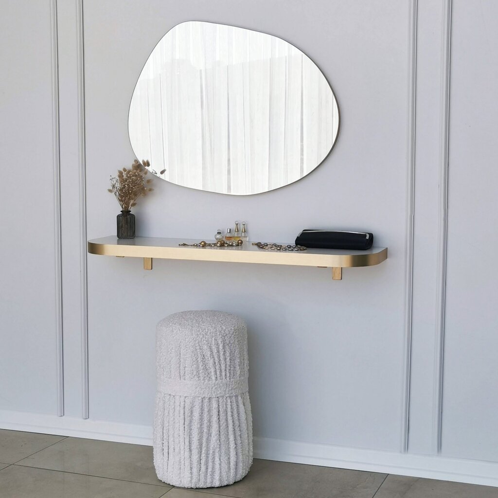 Veidrodis Asir, 75x55x0,18cm, sidabrinis kaina ir informacija | Vonios veidrodžiai | pigu.lt