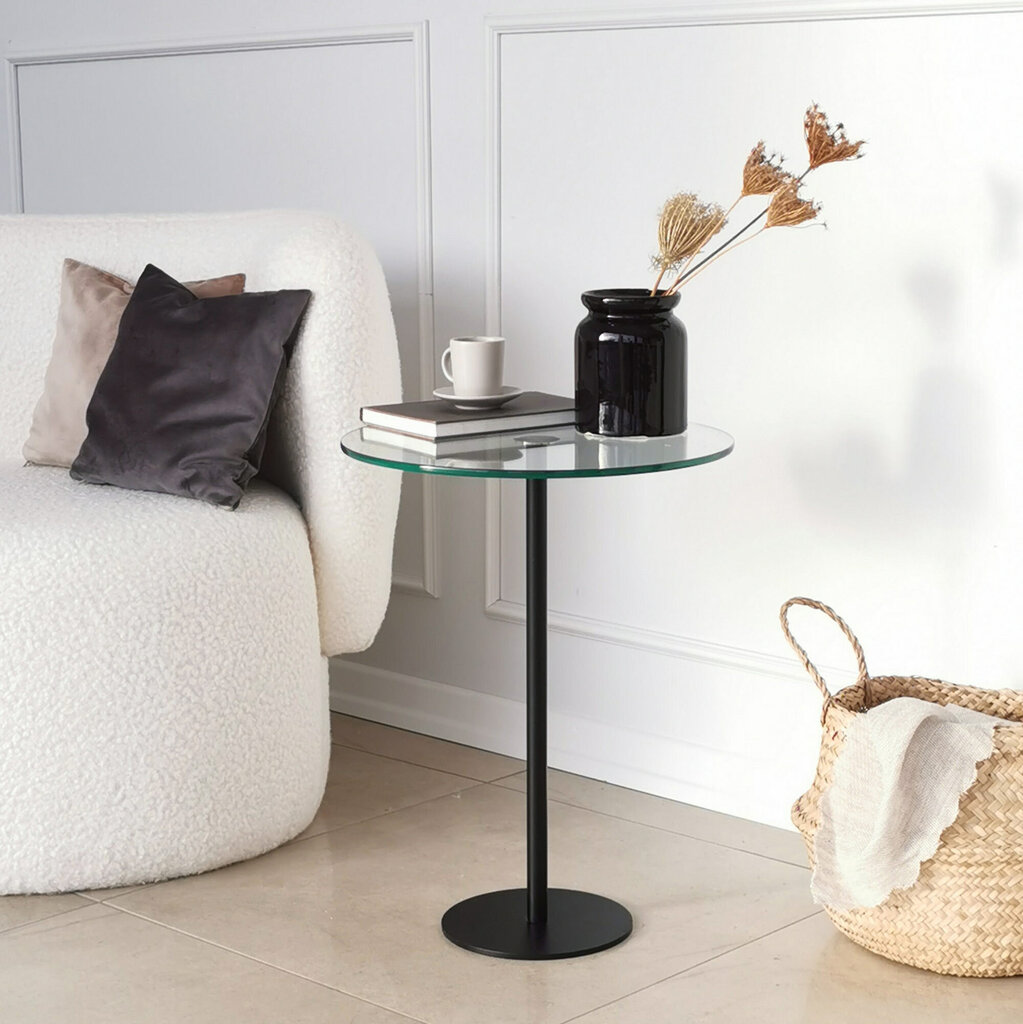 Kavos staliukas Asir, 40x50x40cm, juodas kaina ir informacija | Kavos staliukai | pigu.lt