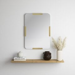 Зеркало Asir, 50x70см, золотистое цена и информация | Зеркала в ванную | pigu.lt