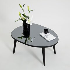 Kavos staliukas Asir, 75x38x55cm, juodas kaina ir informacija | Kavos staliukai | pigu.lt