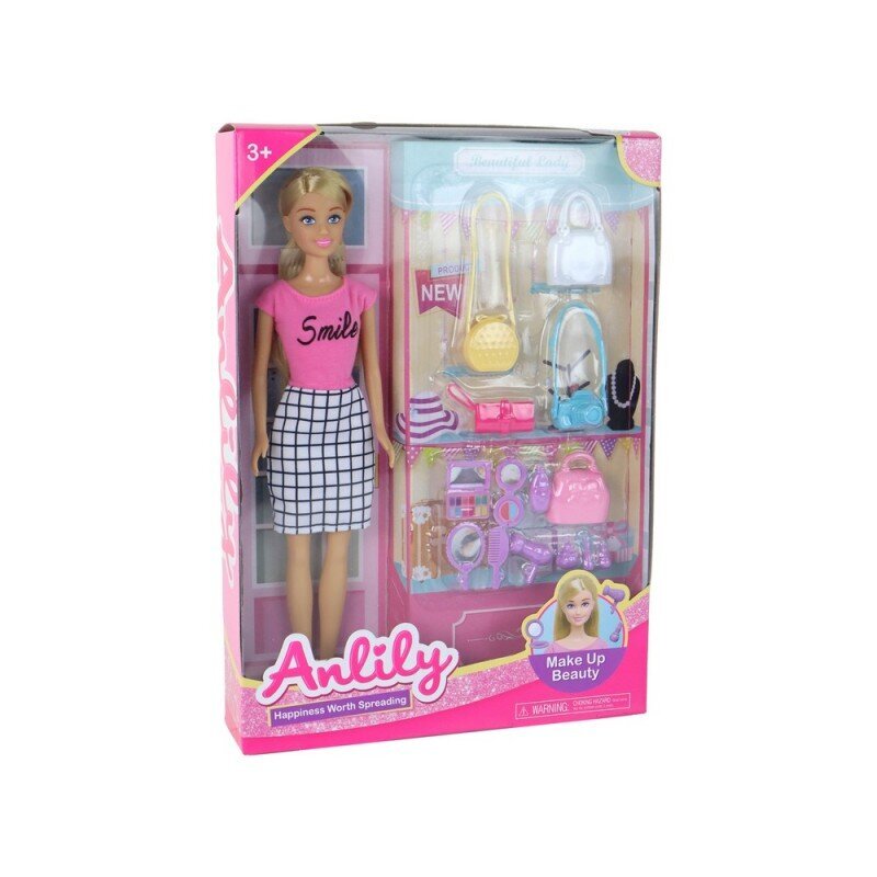 Lėlė Anlily su priedais Lean Toys, 16 d. kaina ir informacija | Žaislai mergaitėms | pigu.lt