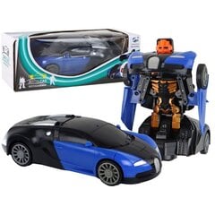 Automobilis - robotas 2in1 Lean toys Bugatti, mėlynas kaina ir informacija | Žaislai berniukams | pigu.lt
