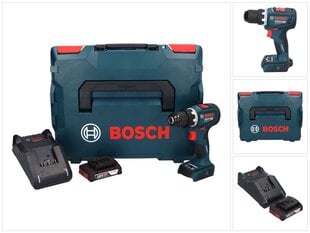 Профессиональная аккумуляторная дрель Bosch GSR 18V-90 C 18 В 64 Нм бесщеточная + 1х аккумулятор 2,0 Ач + зарядный блок + L-Boxx цена и информация | Шуруповерты, дрели | pigu.lt