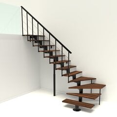 Модульная лестница Comfort Top Turn Minka, серебристая / Орех цена и информация | Лестницы | pigu.lt