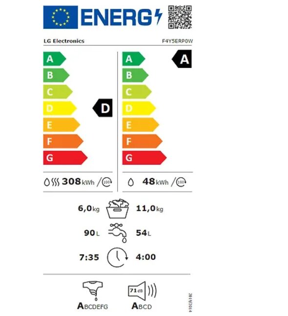 LG RH80V5AV0N цена и информация | Džiovyklės | pigu.lt