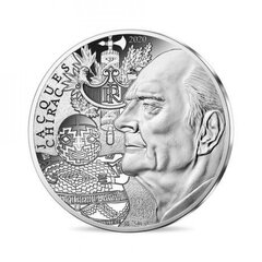 Kolekcinė 10 eurų moneta Jacques Chirac, sidabrinė kaina ir informacija | Numizmatika | pigu.lt