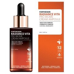 Šviesinamasis veido serumas Fortheskin Radiance Vita Pro-Biome Cream Ampoule, 50 ml цена и информация | Сыворотки для лица, масла | pigu.lt
