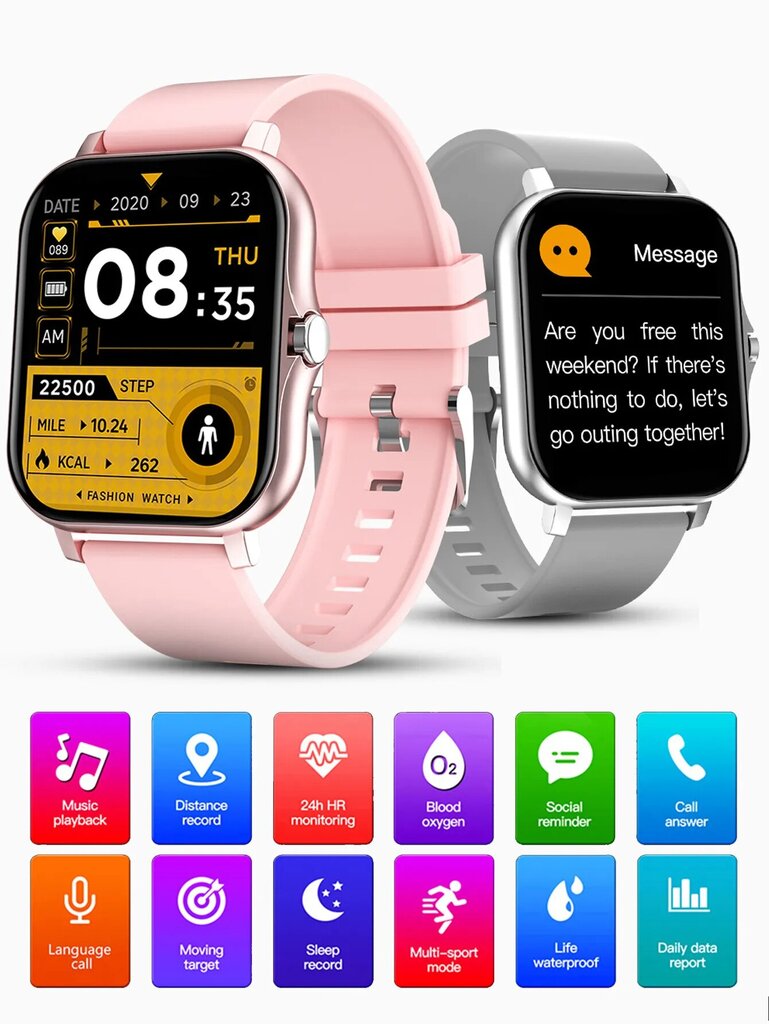 ToParts4u Pink kaina ir informacija | Išmanieji laikrodžiai (smartwatch) | pigu.lt