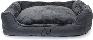 Кроватка для собак Happilax, ‎90x70x20 cм, серая цена и информация | Лежаки, домики | pigu.lt