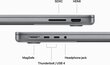 MacBook Pro 14" Apple M3 8C CPU, 10C GPU/8GB/1TB SSD/Silver/INT - MR7K3ZE/A цена и информация | Nešiojami kompiuteriai | pigu.lt