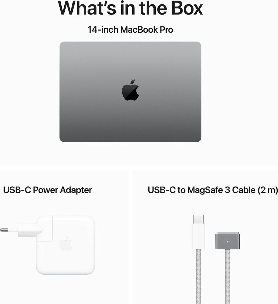 MacBook Pro 14" Apple M3 Pro 11C CPU, 14C GPU/18GB/512GB SSD/Silver/RUS - MRX63RU/A kaina ir informacija | Nešiojami kompiuteriai | pigu.lt