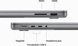 MacBook Pro 14" Apple M3 8C CPU, 10C GPU/8GB/512GB SSD/Space Gray/INT - MTL73ZE/A kaina ir informacija | Nešiojami kompiuteriai | pigu.lt